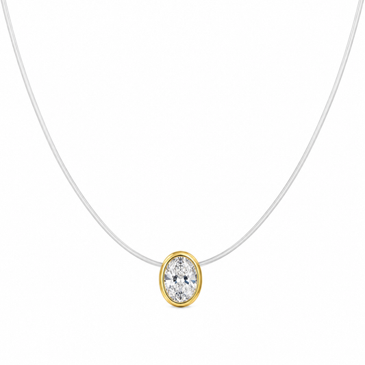 Invisible Oval Necklace