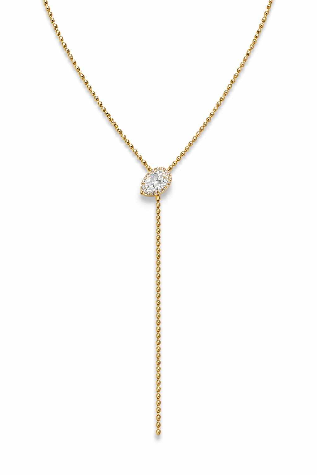 14k Lariat Necklace