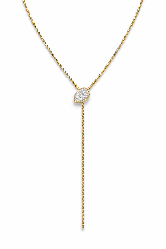 14k Lariat Necklace