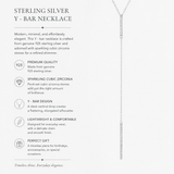 925 Sterling Silver Lariat Necklace