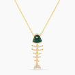 Elevated Fish Malachite Necklace