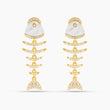 Elevated Fish Mother of Pearl Drop Earrings