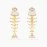 Elevated Fish Mother of Pearl Drop Earrings