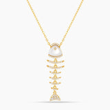 Elevated Fish Mother of Pearl Necklace