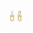 Earring U Link | 18K gold plated | Italian craftsmanship | Cubic zirconia