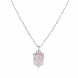 Rose Quartz Scarab Necklace