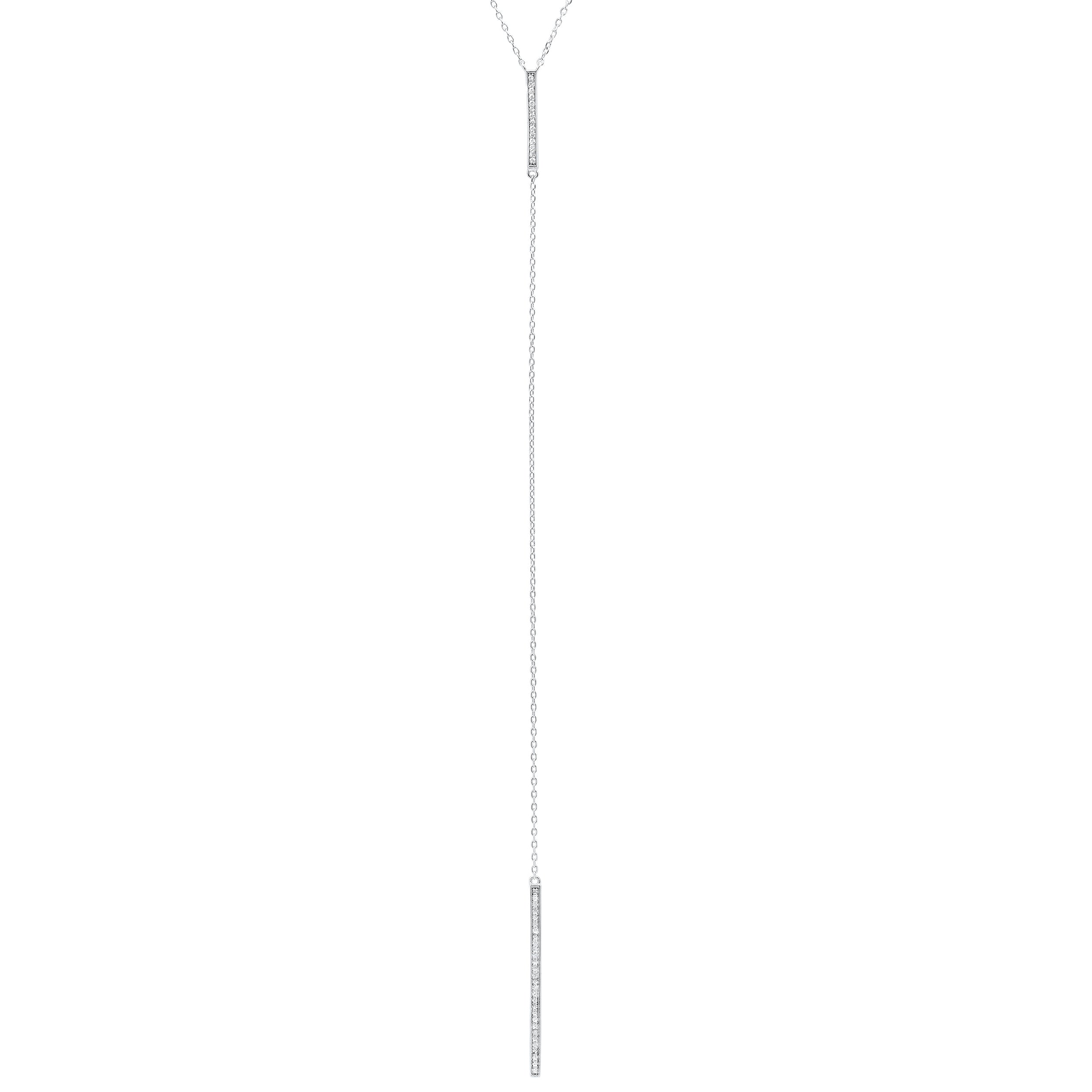 925 Sterling Silver Lariat Necklace