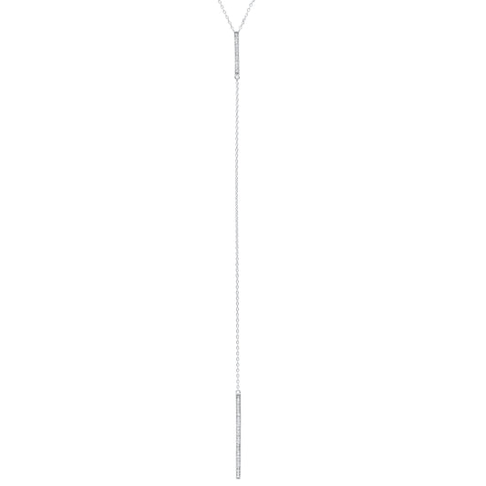 925 Sterling Silver Lariat Necklace