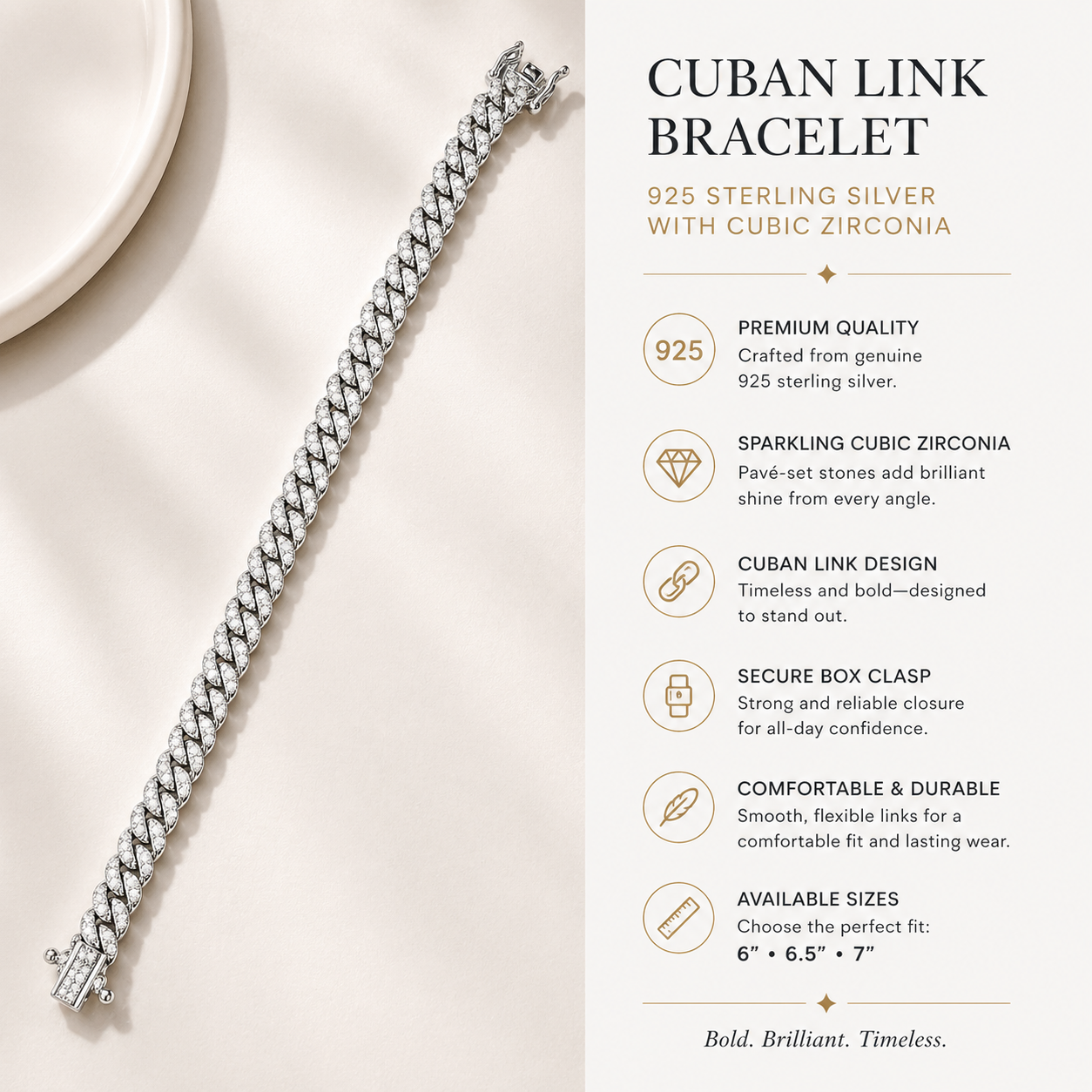 925 Cuban Link Bracelet