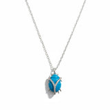Silver Turquoise Scarab