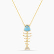 Elevated Fish Turquoise Necklace