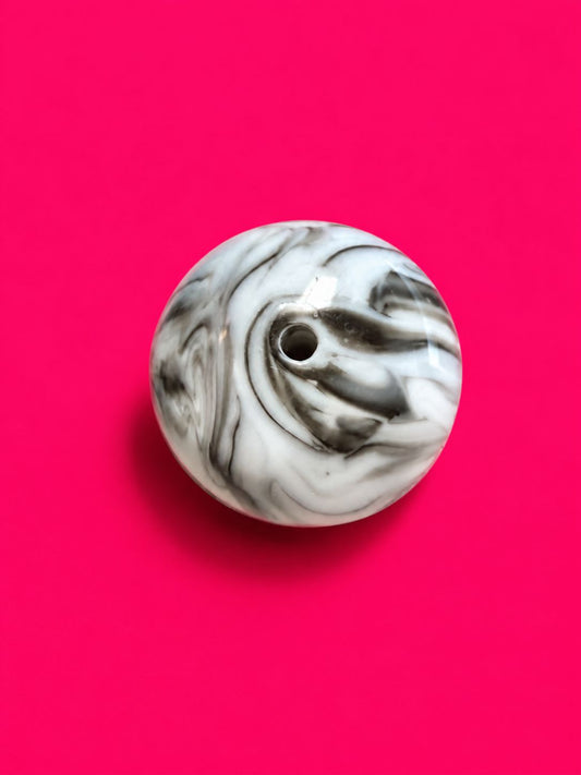 White Marble Resin Bead