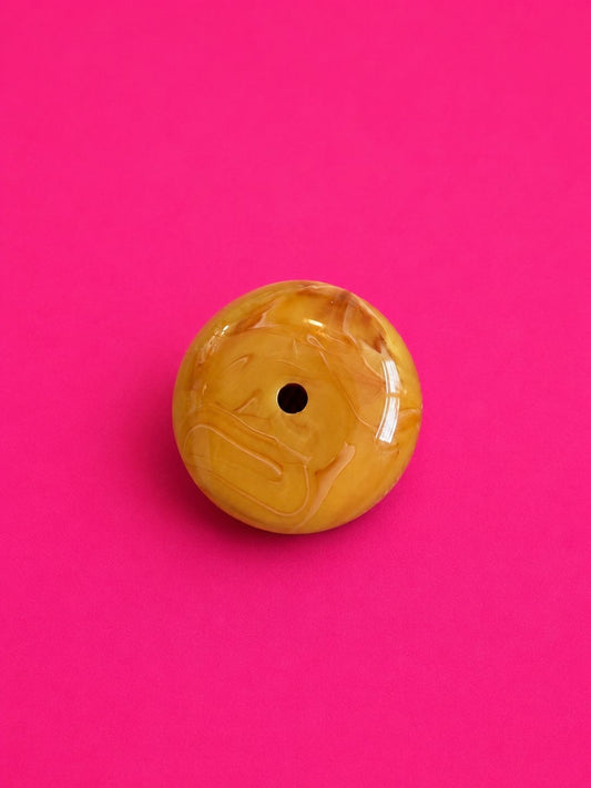 Yellow Marble Resin Bead
