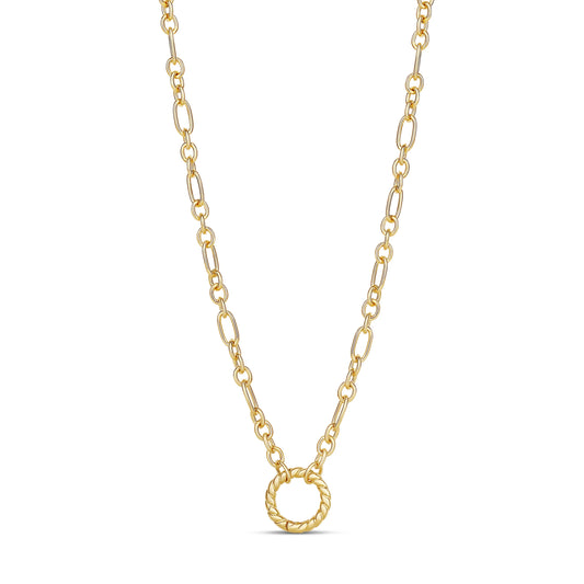 Twisted Push Clasp Link Necklace