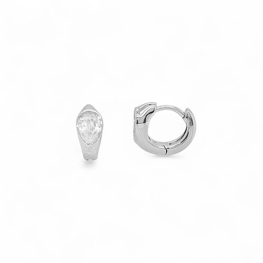 Huggie Lotto | 18k plated gold | Italian brass | Cubic Zirconia
