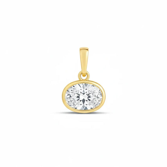 Oval Ice Bezel Charm