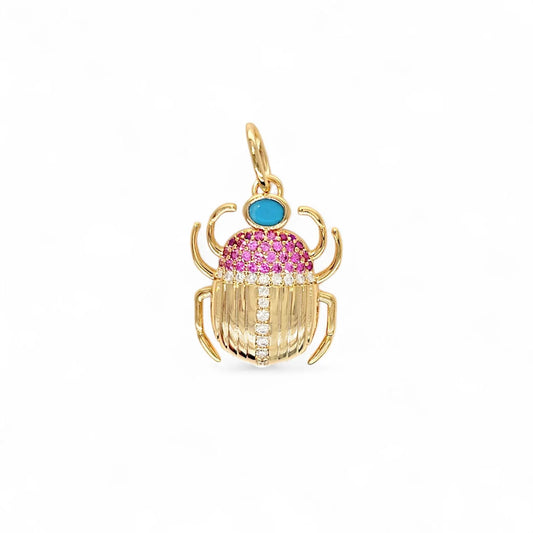 Scarab | 18k gold plated | Italian brass | Cubic Zirconia's
