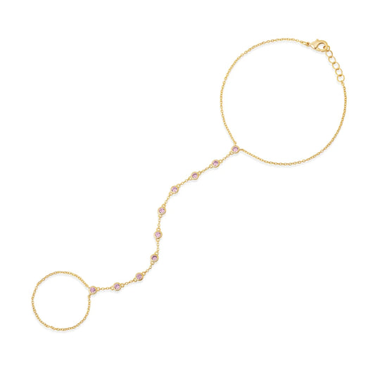 Pink Bezel Hand Chain